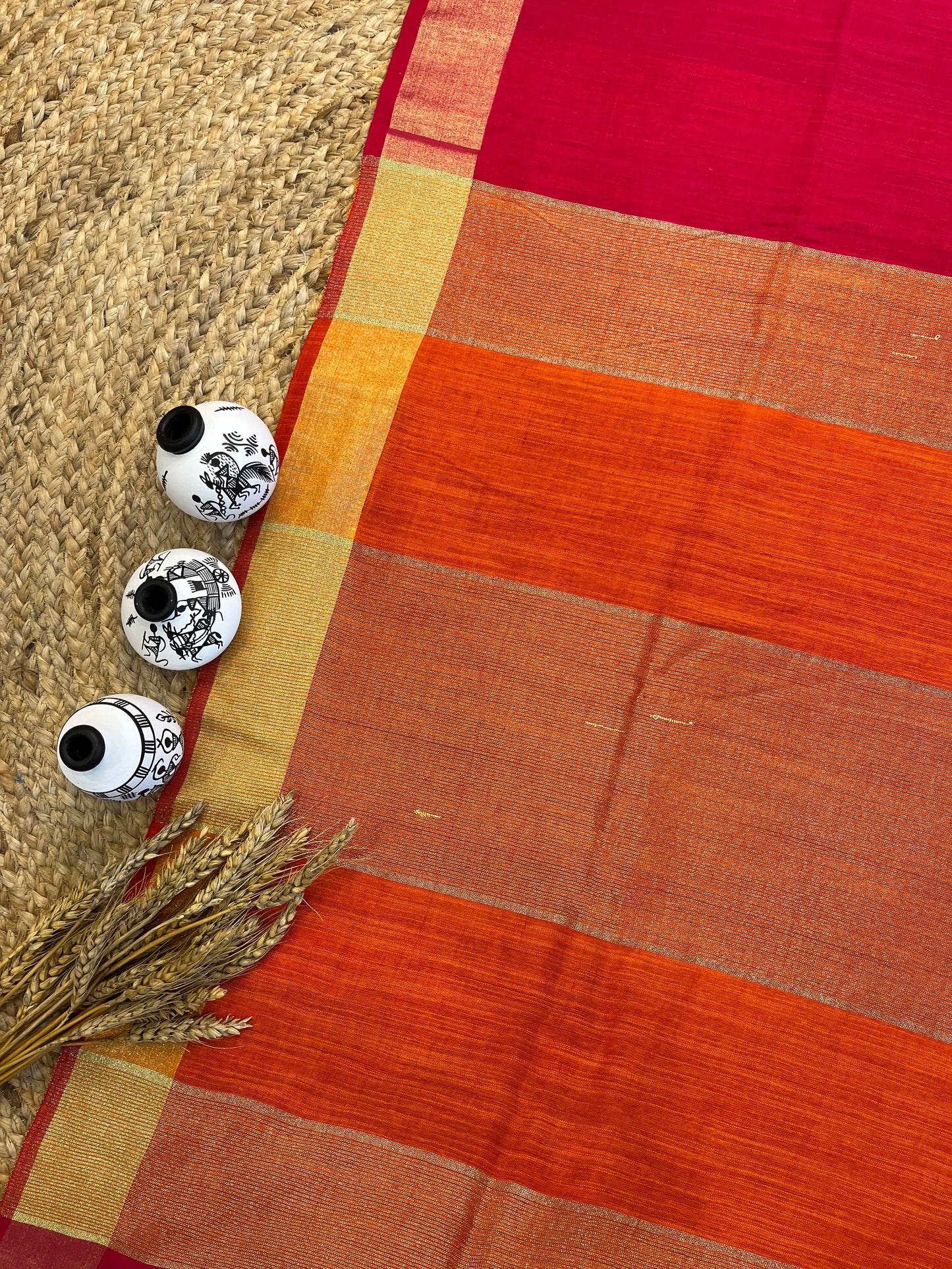 Vibrant Fusion Linen Saree - WEVOW