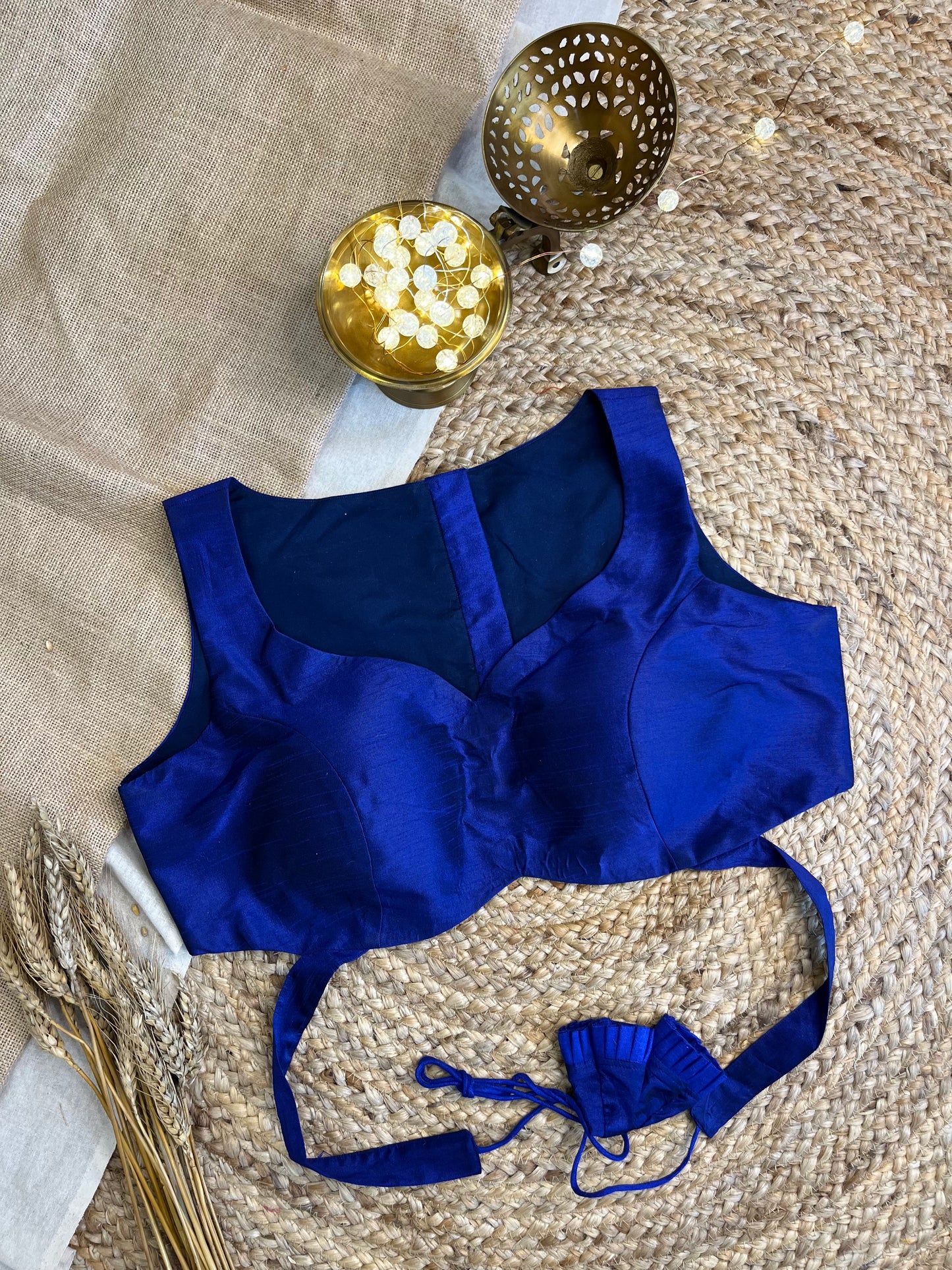 Azure Grace Backless Blouse - WEVOW