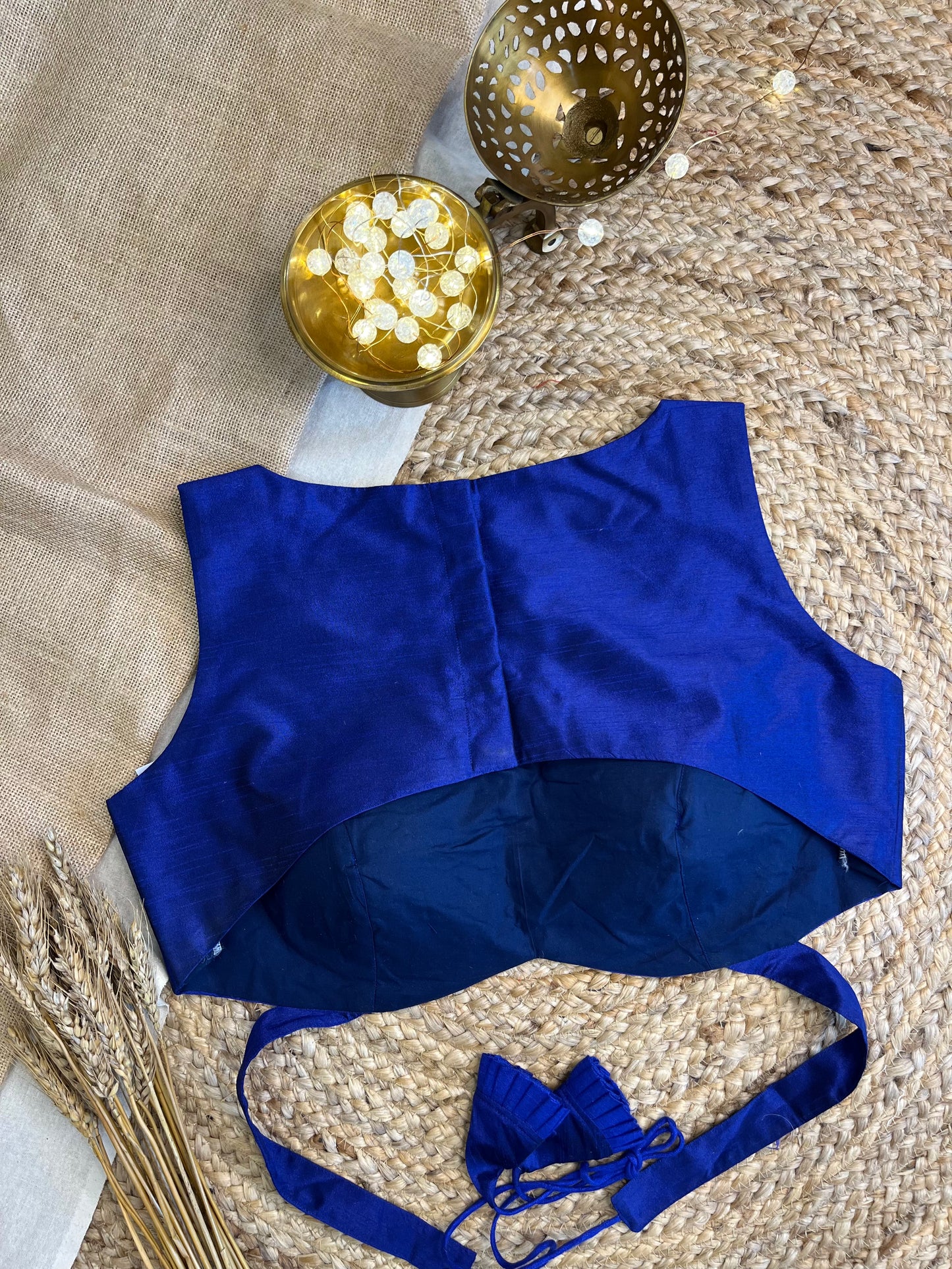 Azure Grace Backless Blouse - WEVOW
