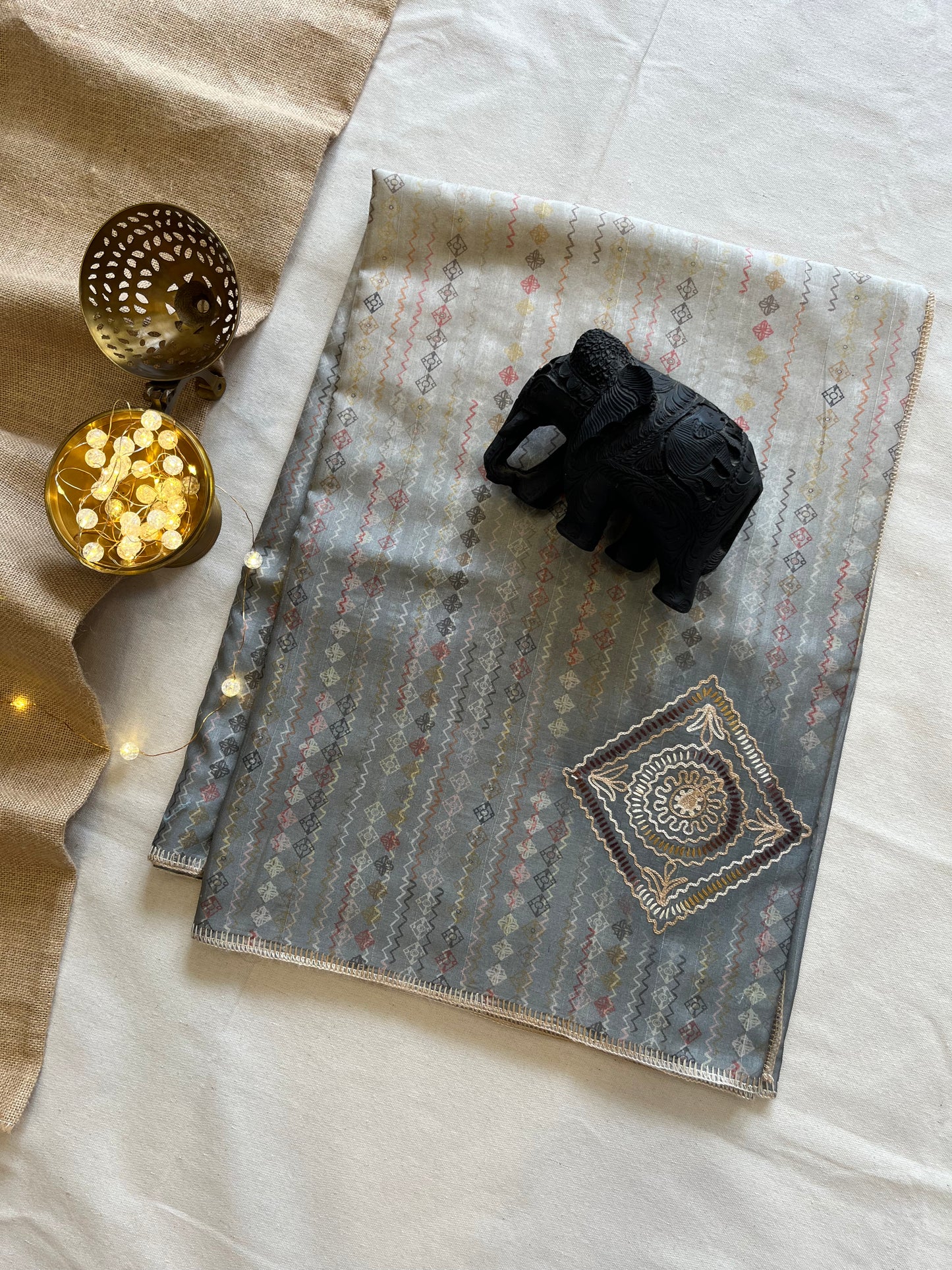 Exquisite Tussar Embroidery Saree – A Masterpiece of Craft