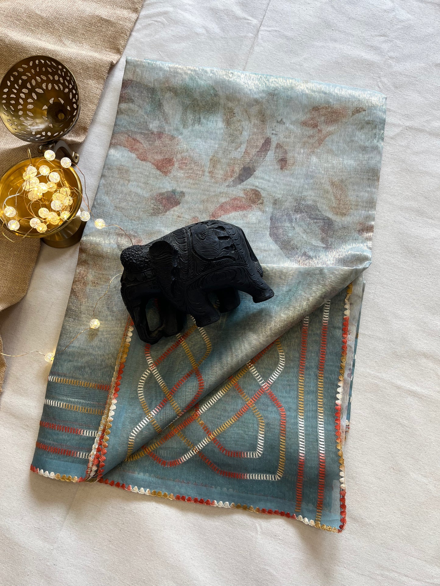 Handcrafted Tissue Kota Silk Saree – Artisanal Charm