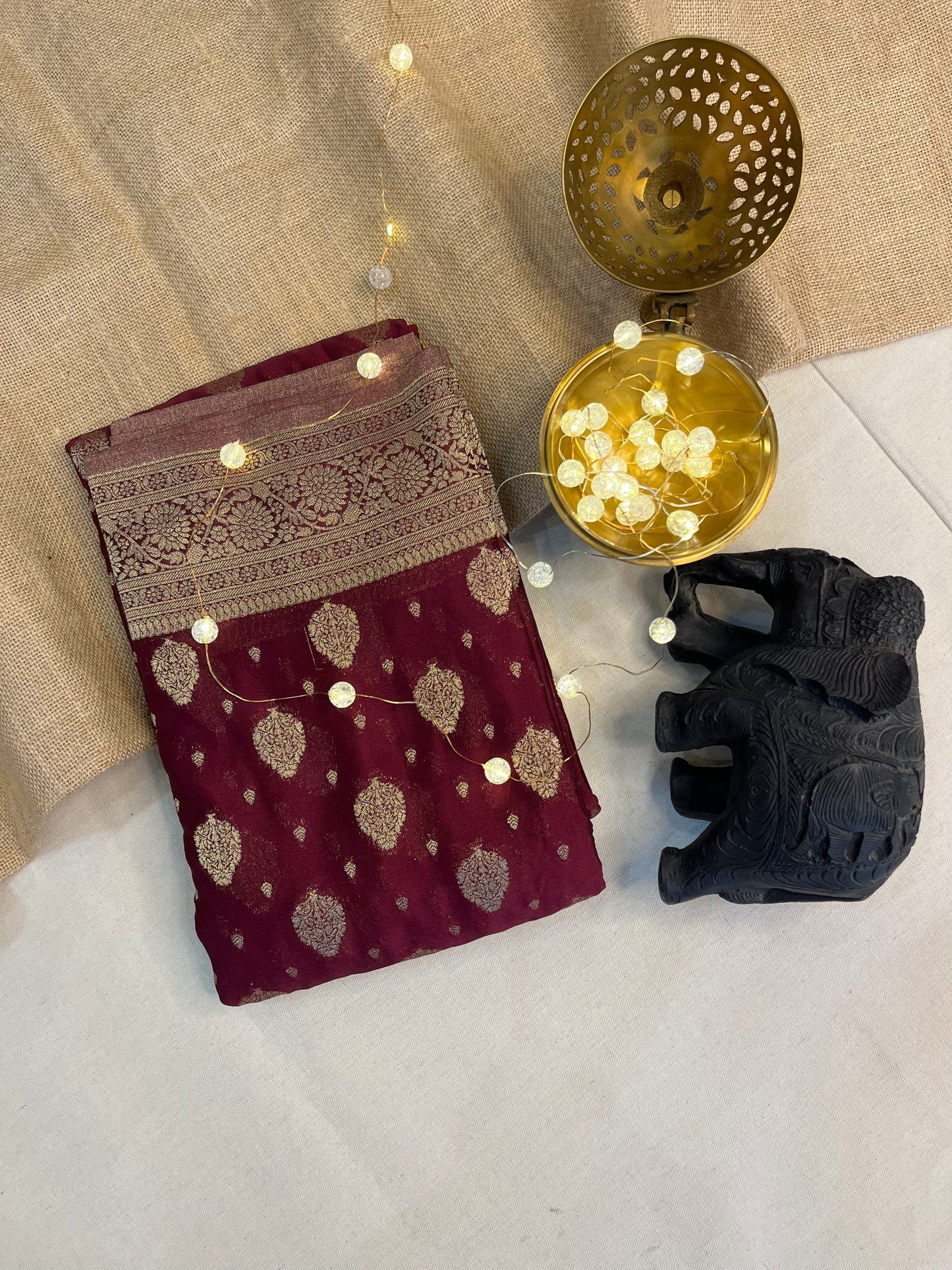 Opulent Big Buta Saree with Traditional Charm