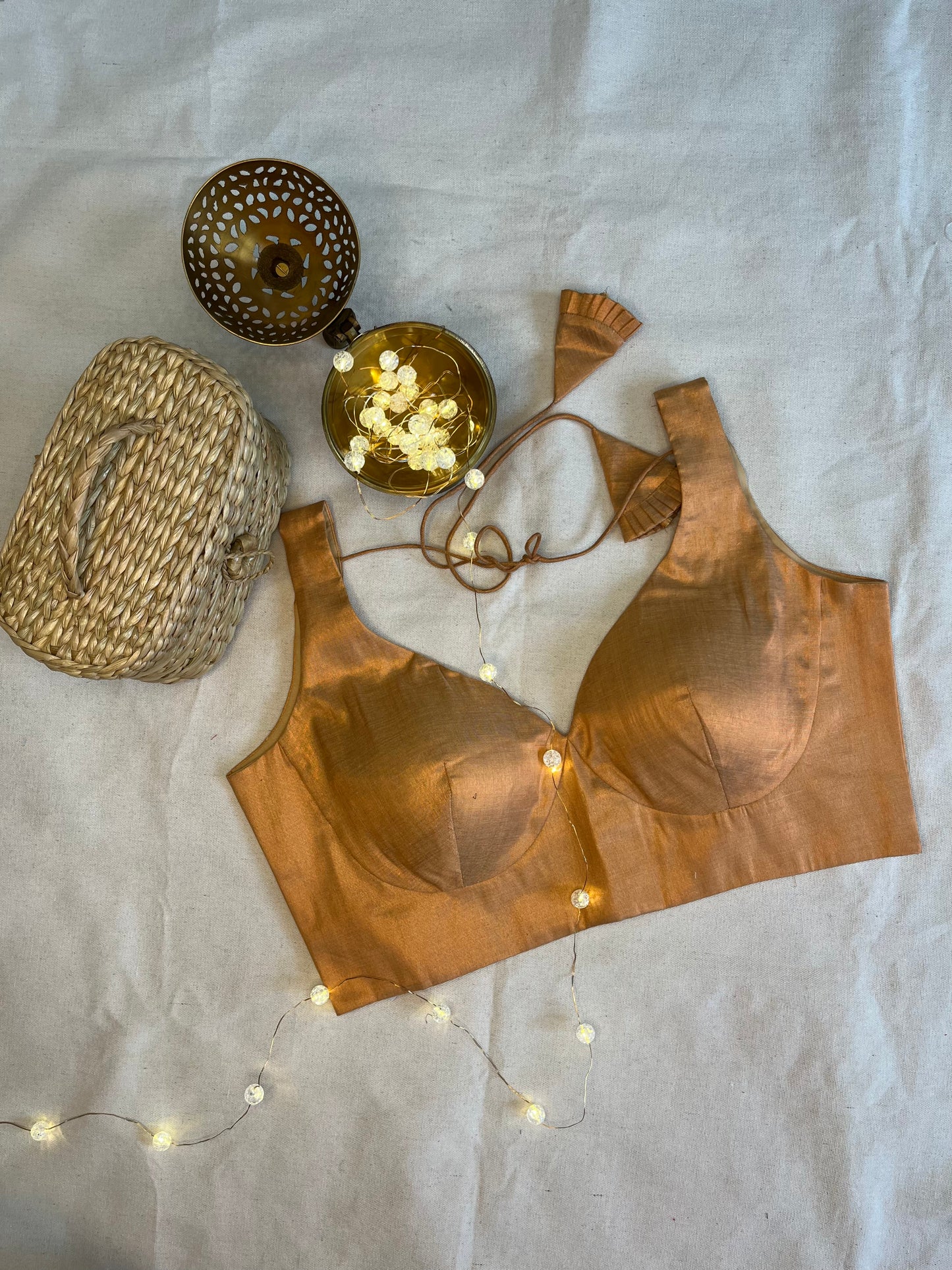 Tissue silk Tissue sleeveless in Copper