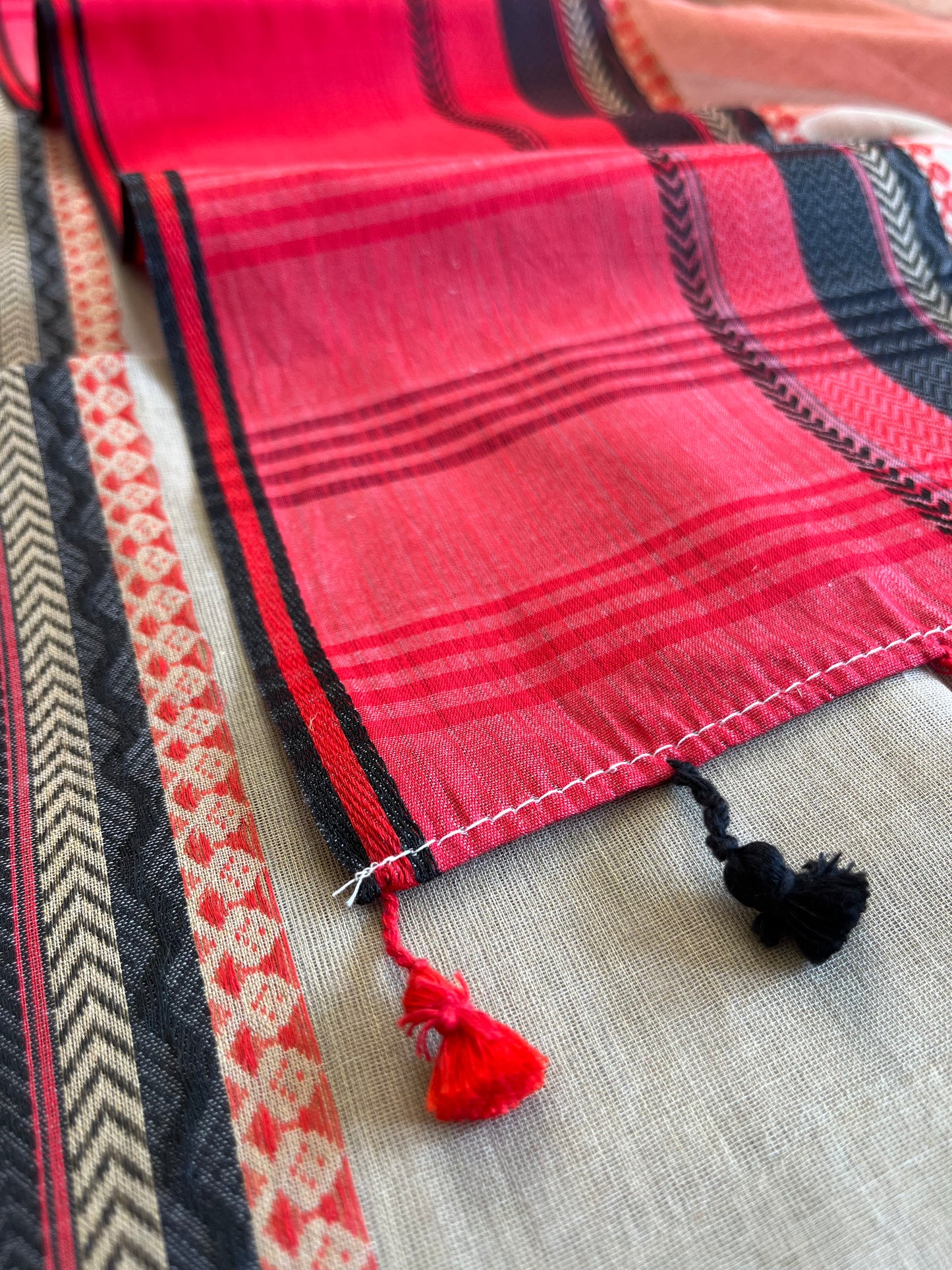 Crimson Rhapsody Cotton Saree - WEVOW