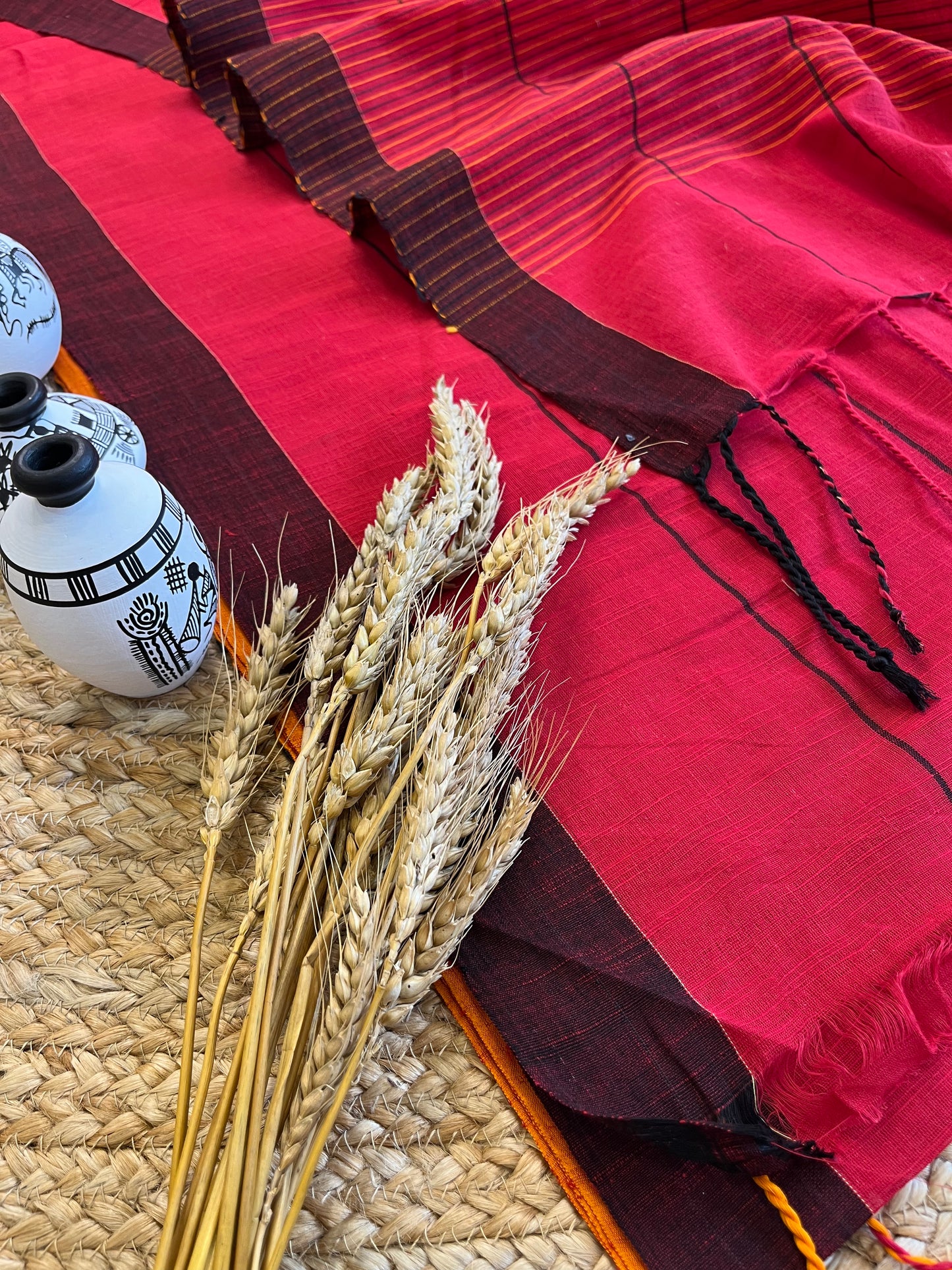 Fiery Fusion Cotton Saree - WEVOW