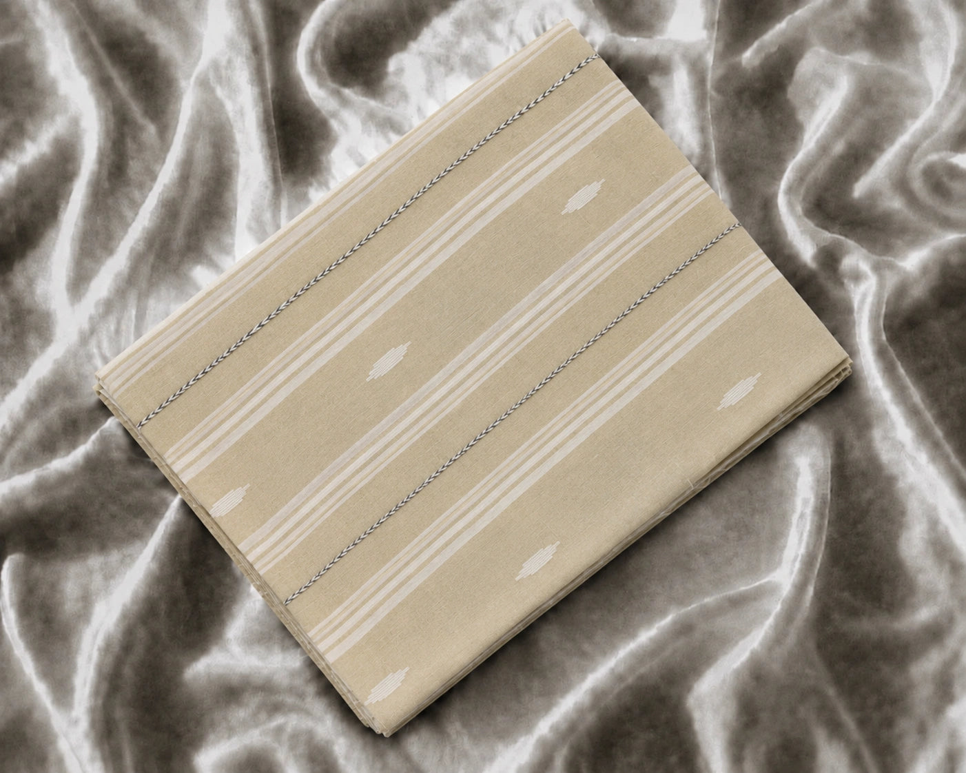 Beige Pure Mul Cotton Hand Weaving Jamdani Buta Saree with Traditional Woven Border