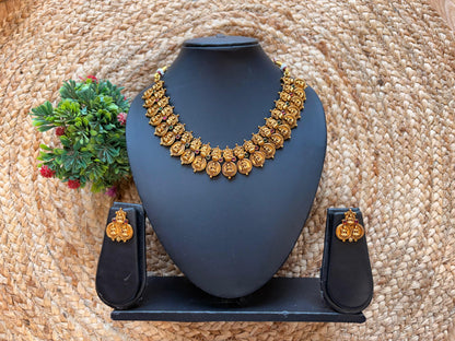 Traditional Coin Temple Jewellery Set for Women