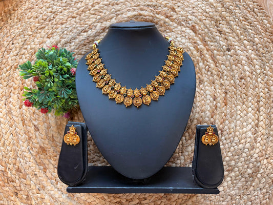 Traditional Coin Temple Jewellery Set for Women