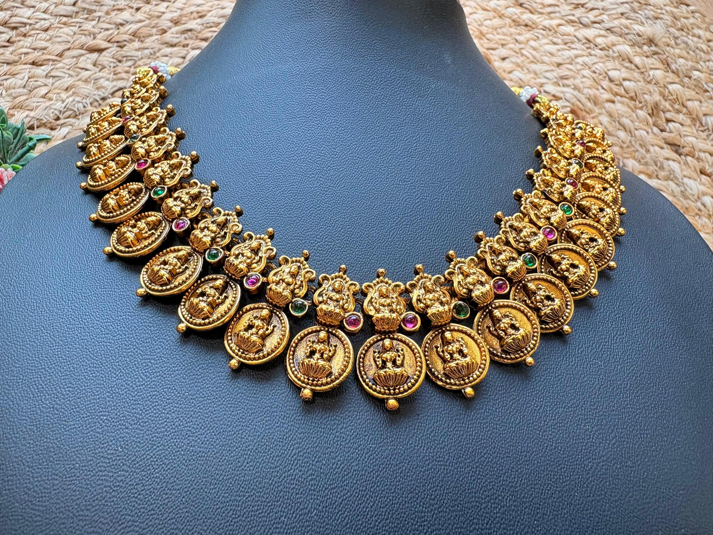 Traditional Coin Temple Jewellery Set for Women