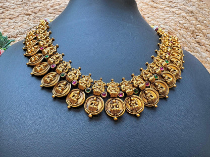 Traditional Coin Temple Jewellery Set for Women