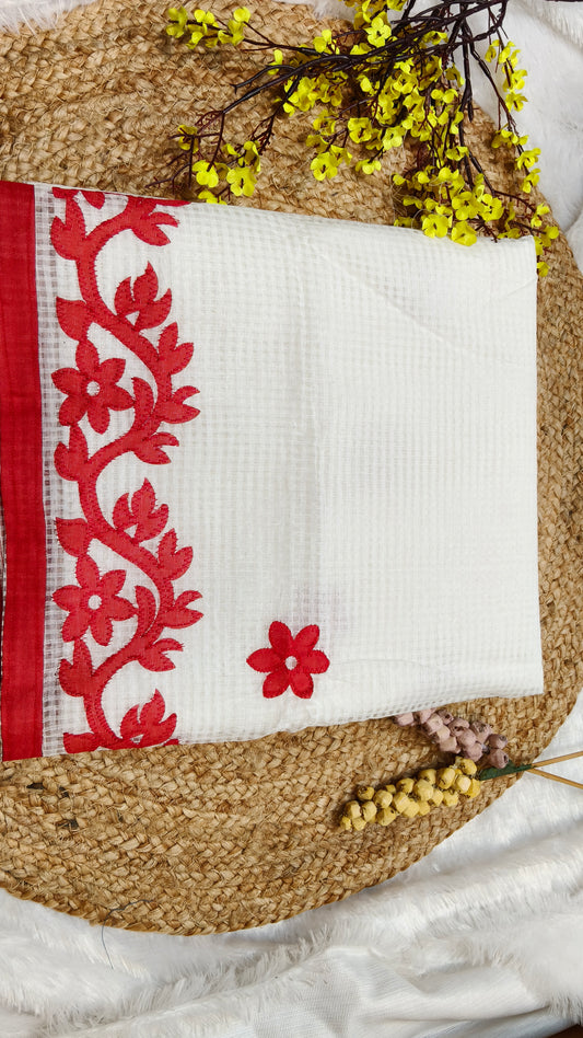 Elegant Kota Applique Saree