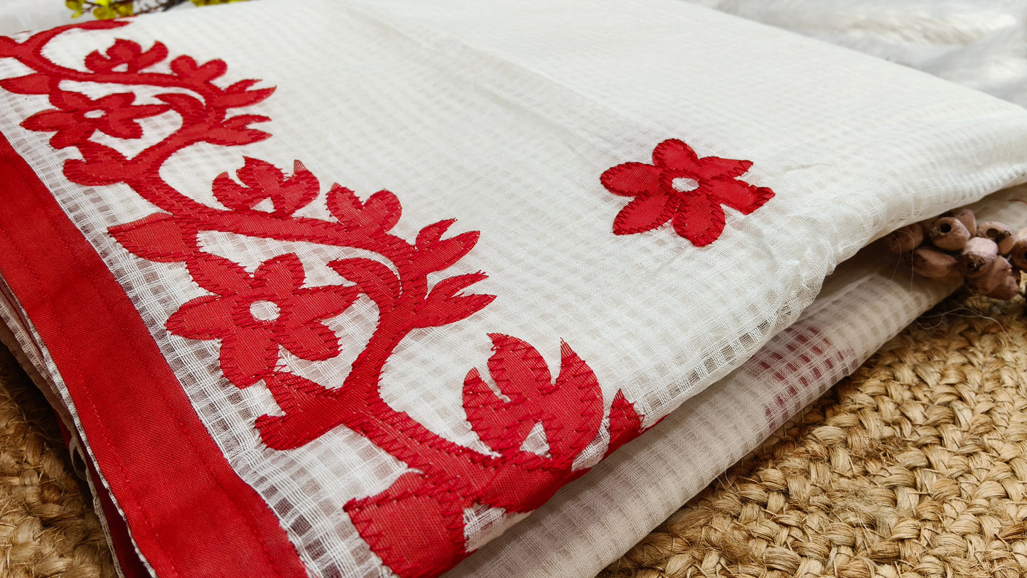 Elegant Kota Applique Saree