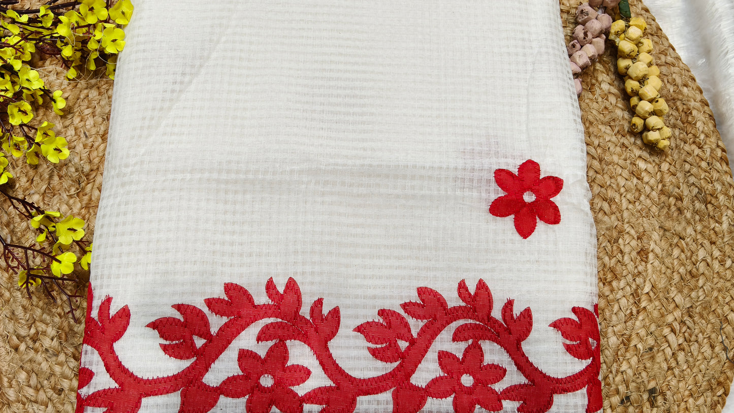 Elegant Kota Applique Saree