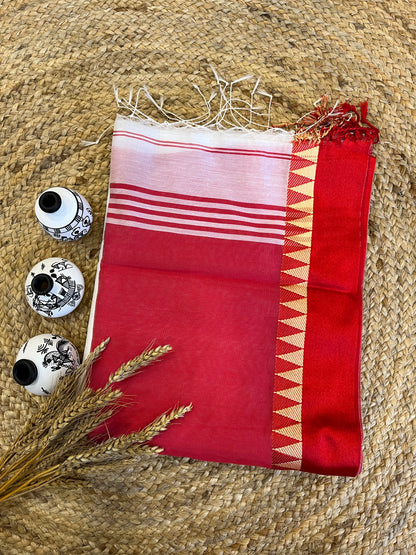 Festive Fiesta Linen Jamdani Saree - WEVOW