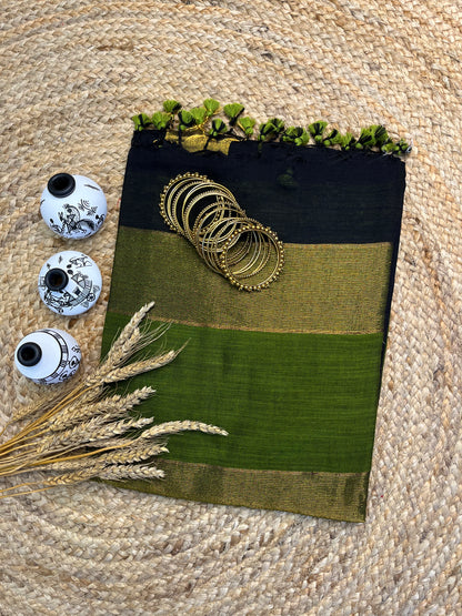 Sunshine and Spice Linen Saree - WEVOW