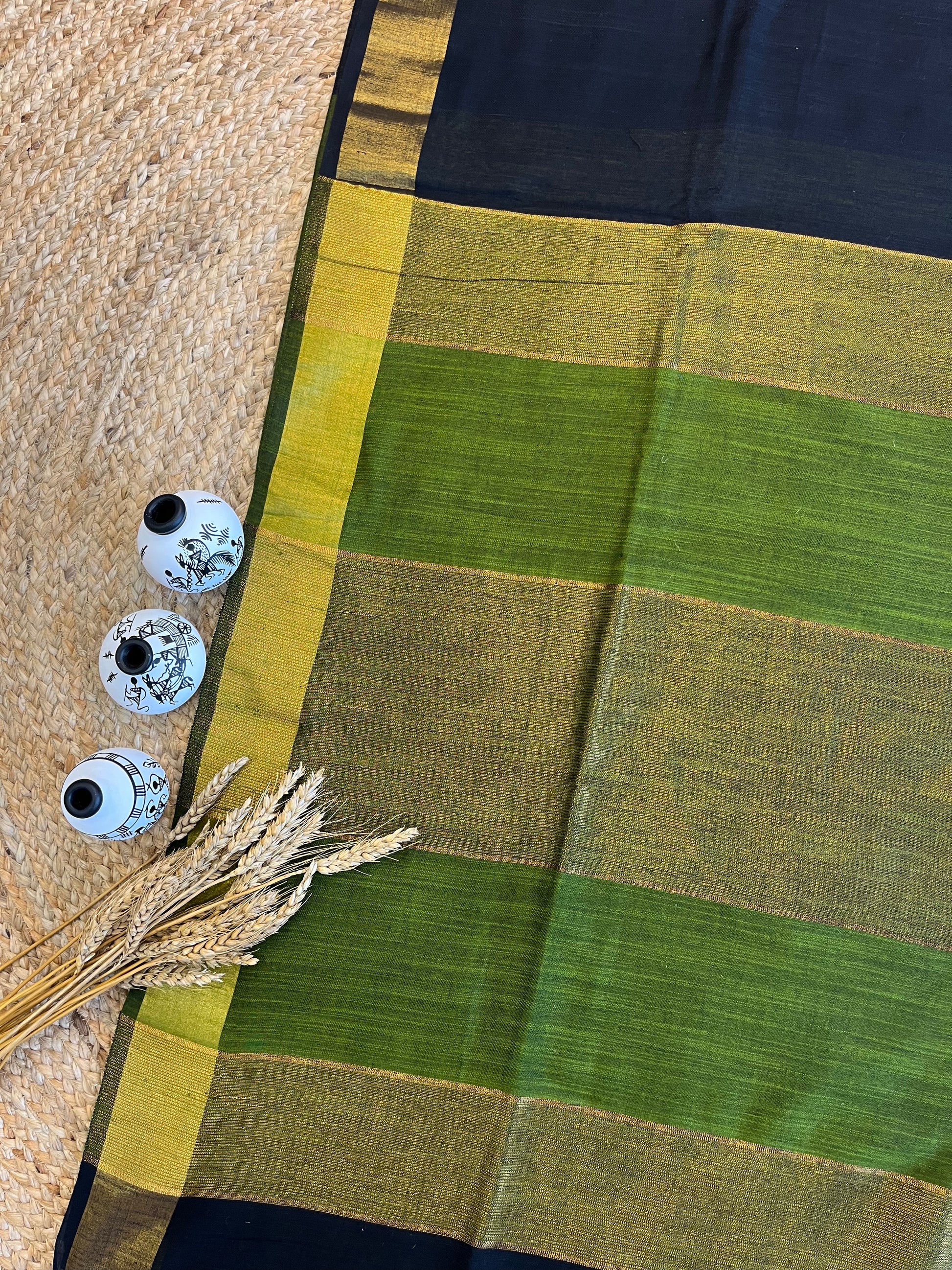 Sunshine and Spice Linen Saree - WEVOW