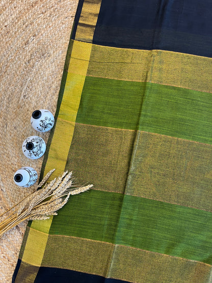 Sunshine and Spice Linen Saree - WEVOW