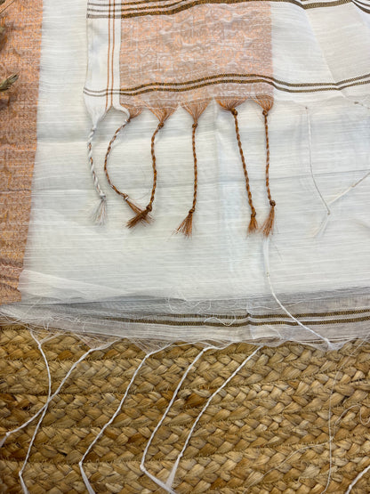 (DEFECT)"Desert Mirage" Cotton Saree - WEVOW