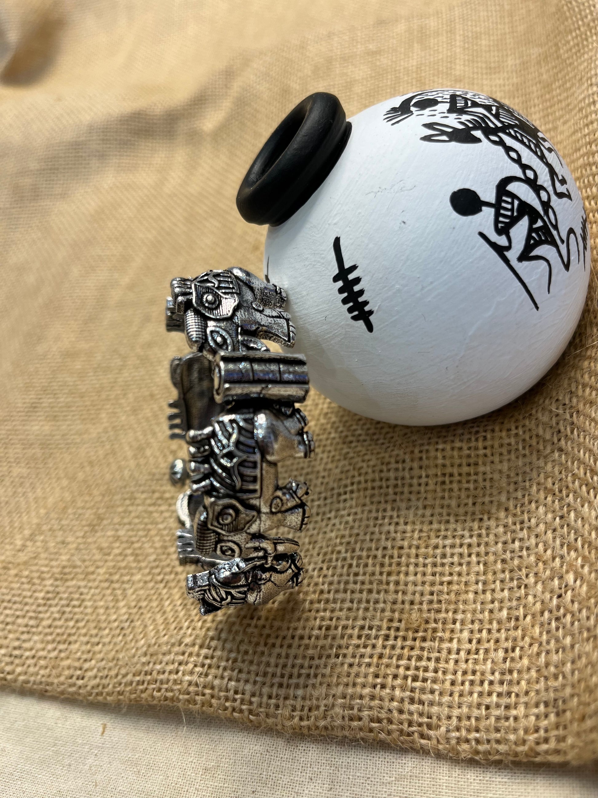 Lion-Head Oxidised Silver Cuff Bangle - WEVOW