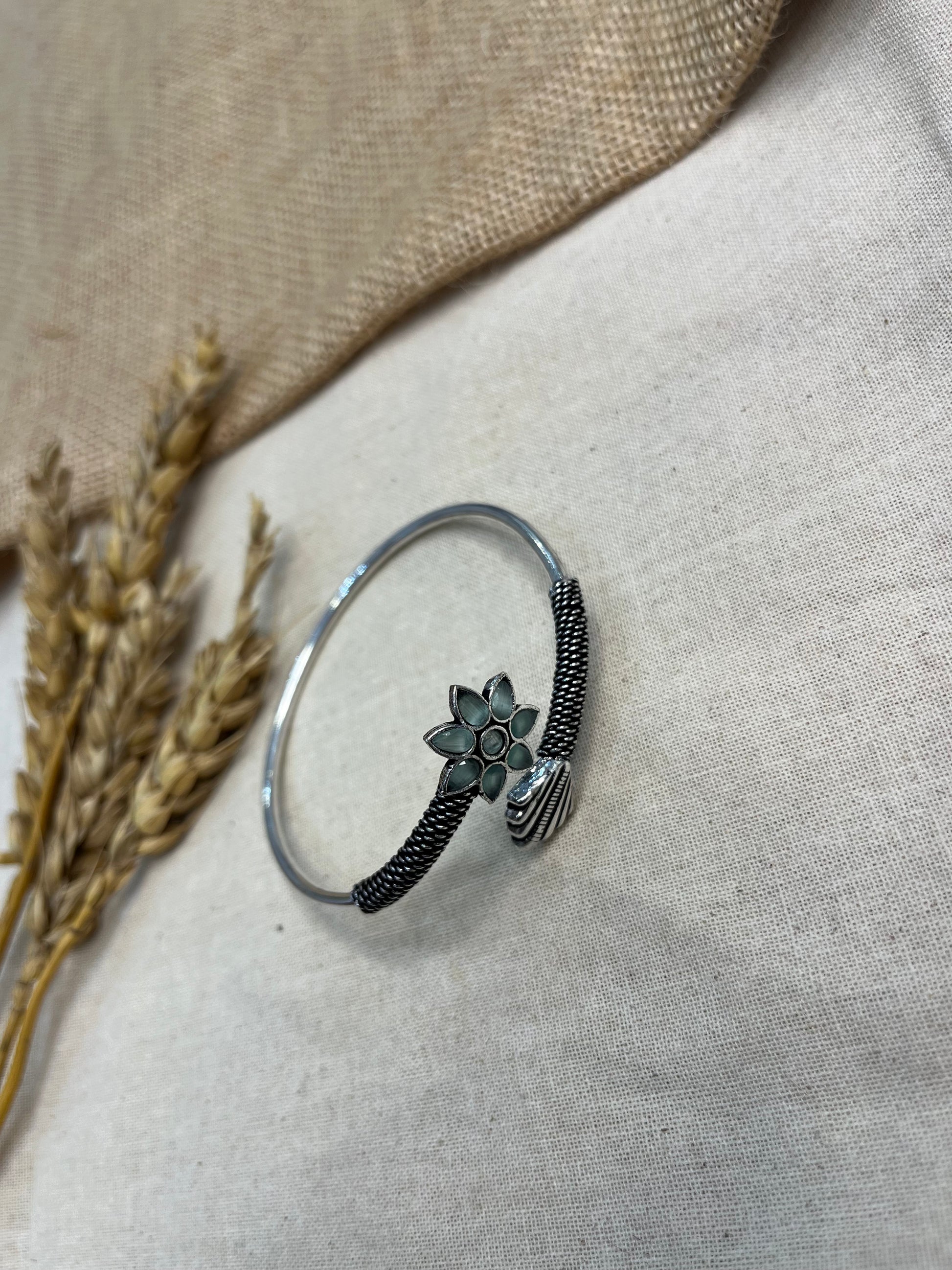 Lotus Charm Cuff Bangle - WEVOW