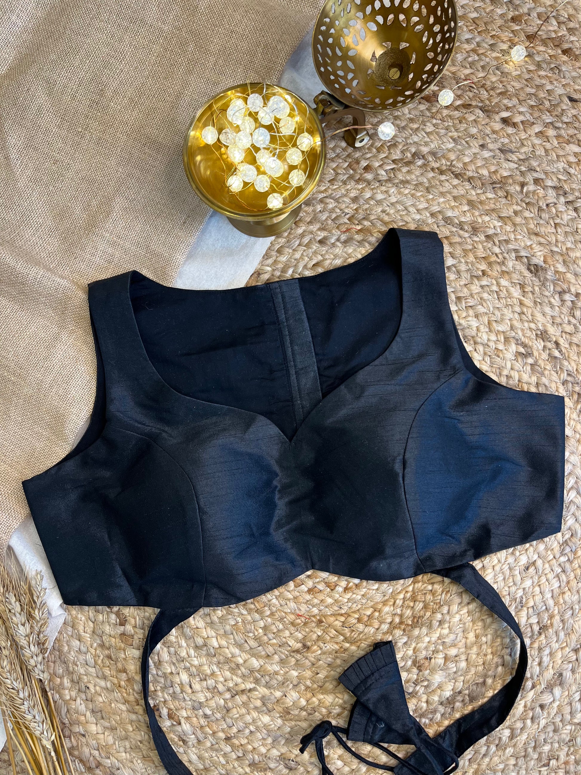 Noir Elegance Backless Blouse - WEVOW