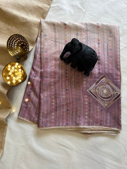 Classic Tussar Embroidery Saree – Artisan’s Pride