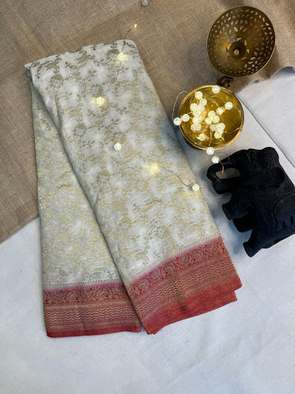 Exclusive Jaal Saree – Intricate Handwoven Design