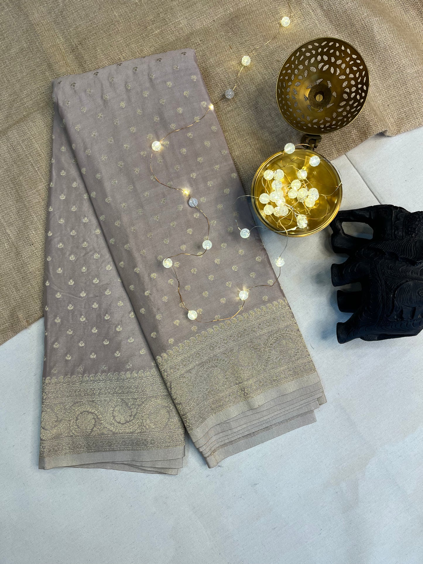 Stunning Silk Saree with Delicate Flower Motifs
