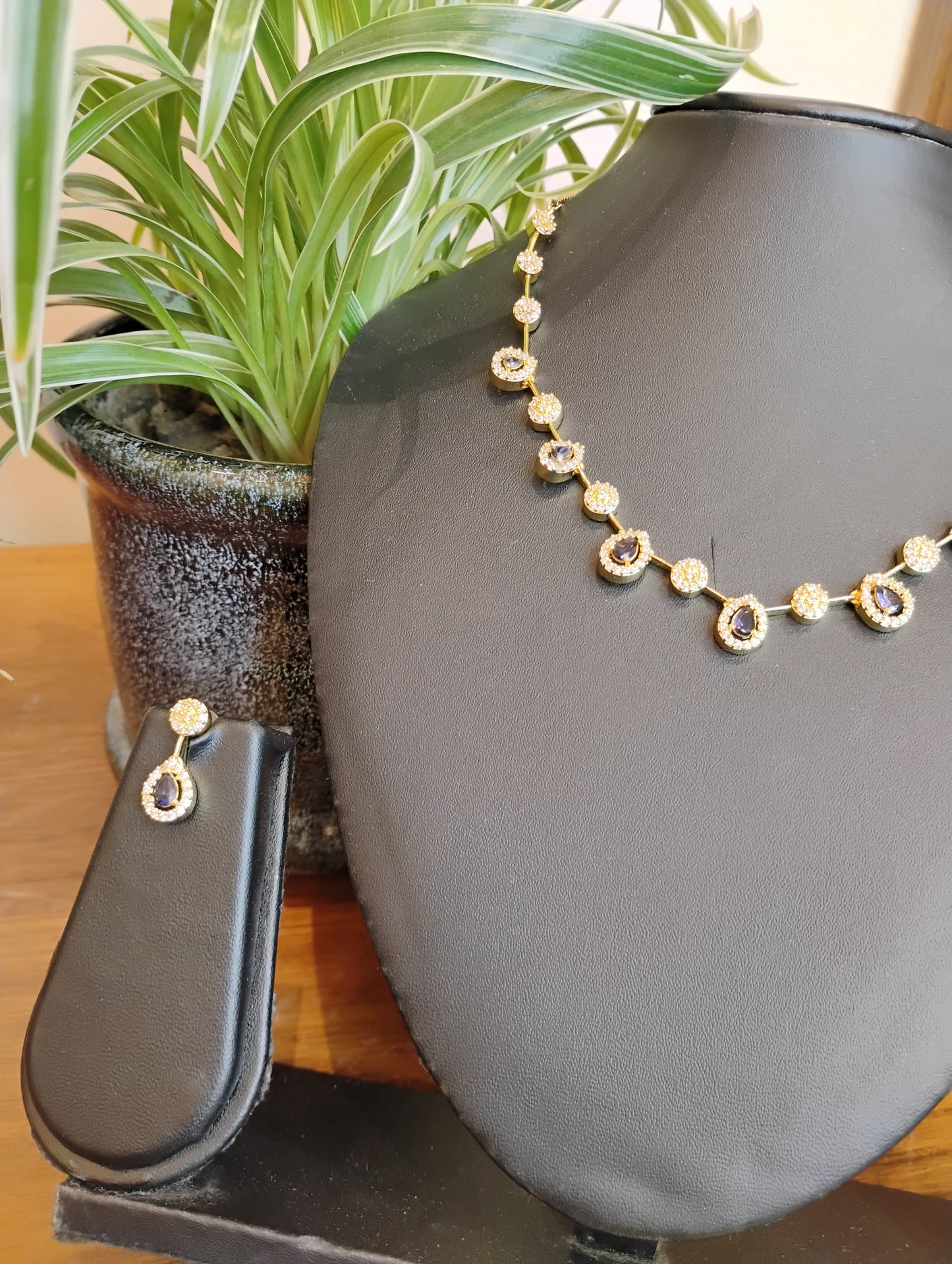 Midnight Royale Diamond-Look Necklace Set
