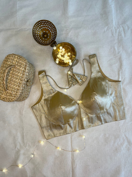 Tissue silk Tissue sleeveless in Champagne