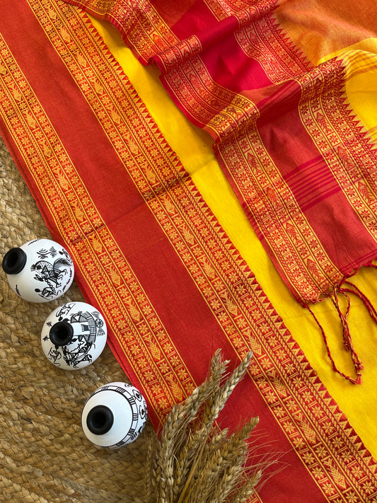 Vibrant Fusion Cotton Saree - WEVOW