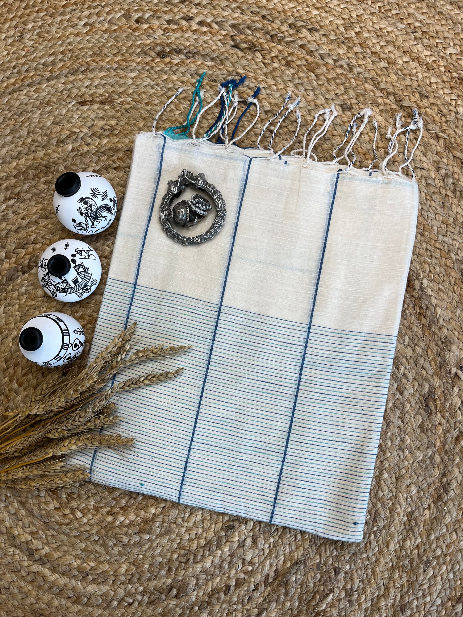 Aegean Dream Cotton Saree - WEVOW