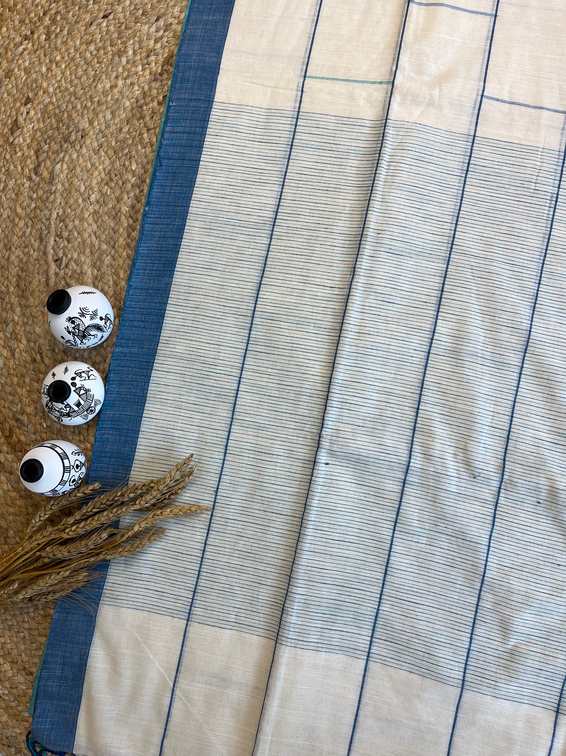 Aegean Dream Cotton Saree - WEVOW