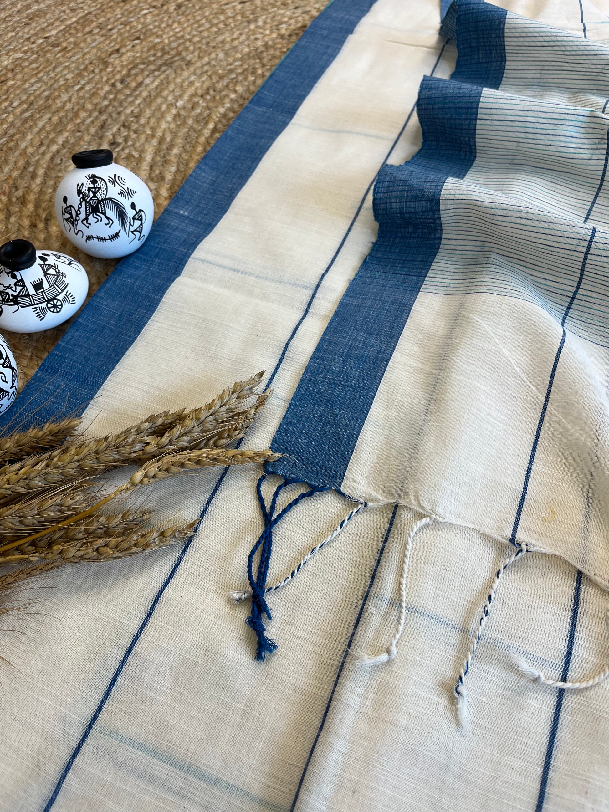 Aegean Dream Cotton Saree - WEVOW