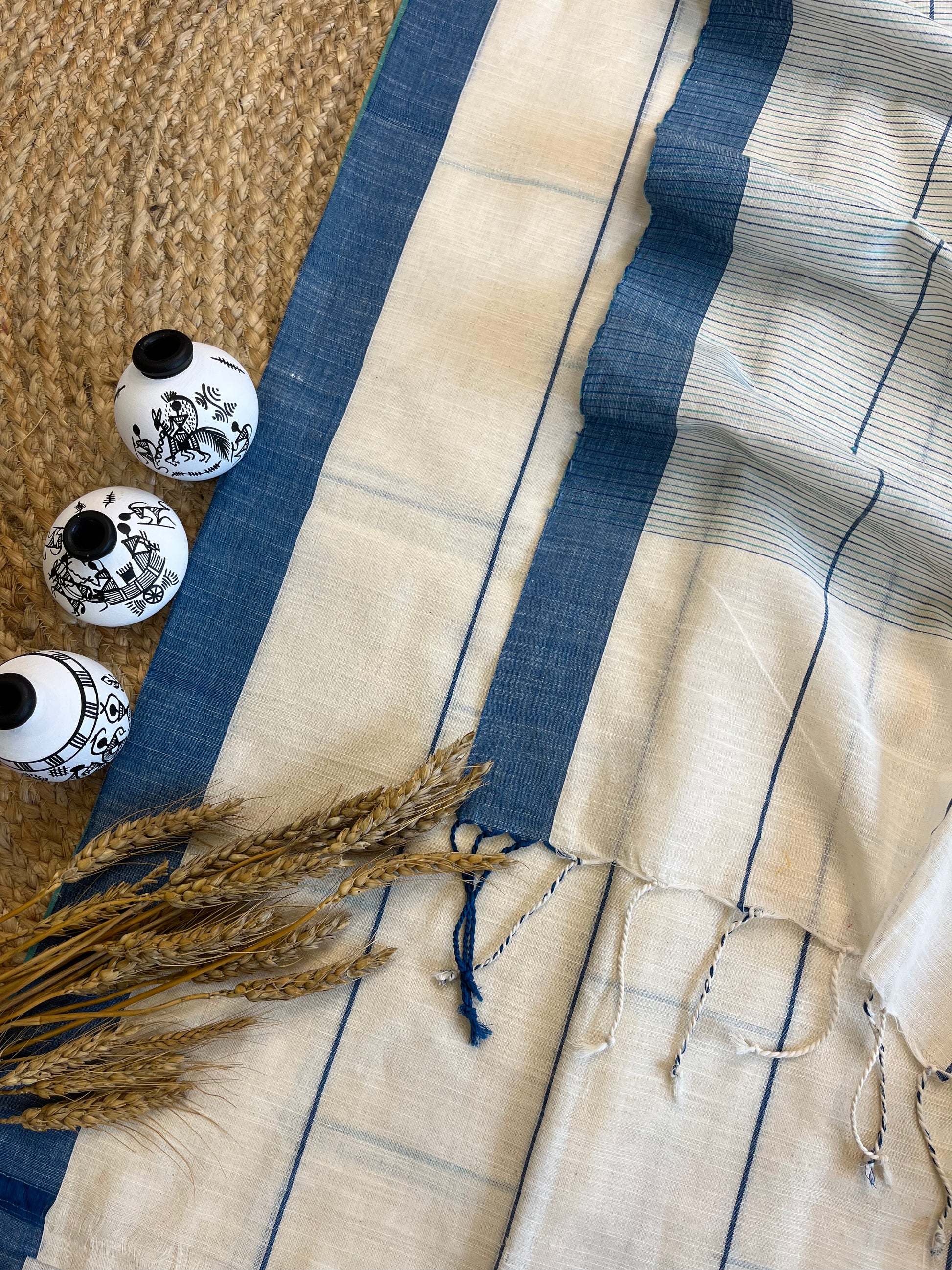 Aegean Dream Cotton Saree - WEVOW