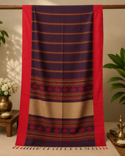Elegant Goinshia Khadi Handwoven Saree