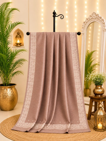 Dusty Mauve Tussar Bandhej Saree image 3