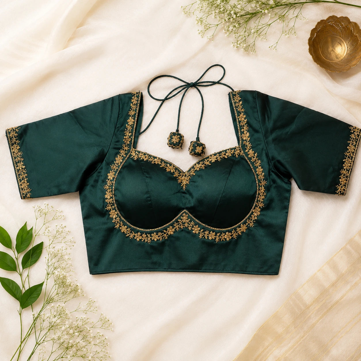 Green Silk Blouse