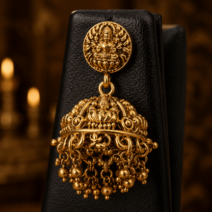 Antique Temple Choker Jewellery Set with Jhumka Earrings
