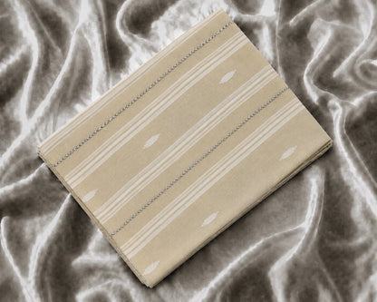 Beige Pure Mul Cotton Hand Weaving Jamdani Buta Saree with Traditional Woven Border